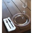 thumbnail image 2 of Ms Lovely Clear Glass Charger 12.6 Inch Dinner Plate With Beaded Rim - Set of 4 - Rose Gold, 2 of 4