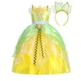 thumbnail image 1 of Vestido de niña Tiana Cosplay disfraz la princesa y la rana Anime película juego de rol ropa Halloween carnaval princesa Dress10-11Y Tag-145 Gao Jinjia LED, 1 of 2