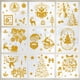 thumbnail image 5 of Juego de 2 pegatinas para ventanas eléctricas navideñas silenciosas con chispas doradas, decoraciones navideñas de vidrio, pegatinas de pared con polvo dorado, 5 of 5