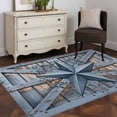 thumbnail image 4 of Texas Star Vintage Area Rug 4'x6', Navy Blue Berry Wooden Retro Washable Non-Slip Rugs, Low Pile Large Carpet for Living Room Bedroom Dining Room Kitchen Office Indoor Mat, 4 of 9