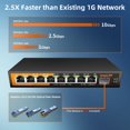 thumbnail image 4 of Conmutador Ethernet KeepLink de 8 puertos 2.5G no administrado con 1 x 10G SFP, 4 of 7