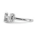 thumbnail image 3 of 14K White Gold Ring Band Fashion Diamond, Lab Grown Round, 3 of 6