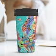 thumbnail image 6 of Goofa Cartoon Map Of Europe for Insulated Travel Coffee Mug Spill Proof Leak Proof 16 OZCoffee Tumbler Reusable Coffee Cups with Lids Thermos for Hot and Cold Drink, 6 of 8