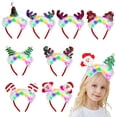 thumbnail image 7 of Christmas Hair Accessories Christmas Led Headbands Elk Antlers Glowing Headband 2025 New Year Party Decoration Photo Props 머리띠 (S3), 7 of 7