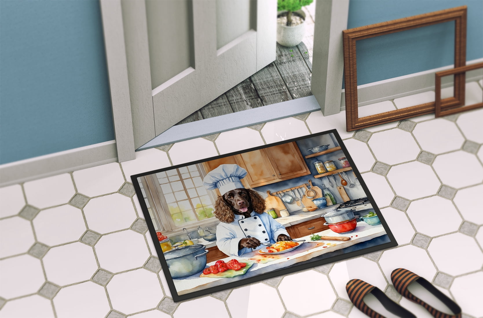 American Water Spaniel The Chef Doormat