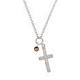 thumbnail image 2 of Delight Jewelry Crystal Brown Channel Drop I Have Plans for You Engraved Cross Zoey Necklace, 28", 2 of 4