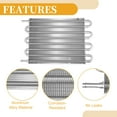 thumbnail image 5 of 1 Set 8 Row Universal Transmission Oil Cooler Trailers Truck RV Trans Oil Cooler with Hose Silver Tone, 5 of 6