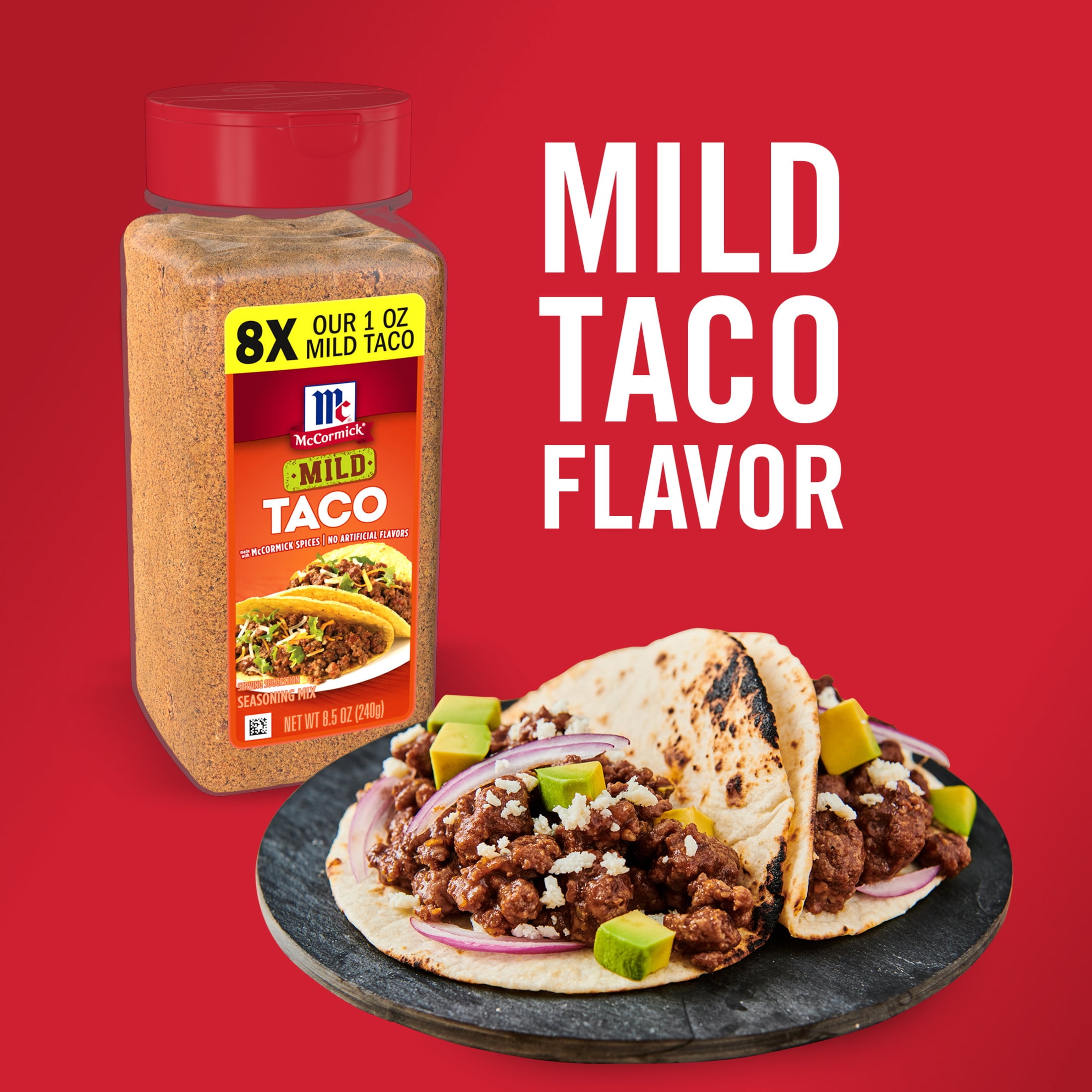(6 pack) McCormick Mild Taco Seasoning Mix, 8.5 oz Bottle
