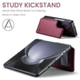 thumbnail image 3 of SaniMore for Samsung Galaxy Z Fold 5 Wallet Case, RFID Blocking PU Leather Kickstand Credit Slots Flip Folio Protective Case, Double Magnetic Clasp Durable Shockproof Cover for Z Fold 5, Winered, 3 of 8
