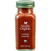 Simply Organic Smoked Paprika, Shelf-Stable, 2.72 oz Bottle