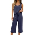 thumbnail image 5 of WCJM Pink Women Two Piece Summer Outfit Short Sleeve Shirt Tennis Shorts Loose Fit Soft Casual Home Sleep Pajamas, 5 of 5