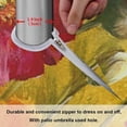 thumbnail image 6 of Coolnut 60" Beautiful Flower Outdoor Round Tablecloth, Waterproof Stain-Resistant Non-Slip Circular Tablecloth with Umbrella Hole and Zipper for Tabletop Backyard Party BBQ Decor, 6 of 7