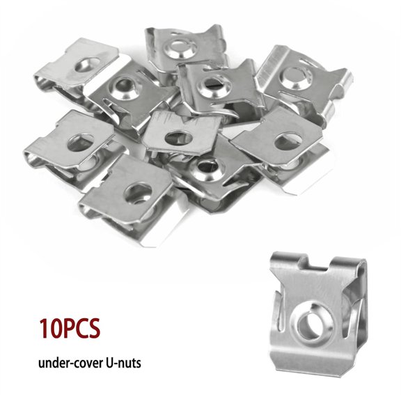 50 Pcs Engine Splash Shield Screws Bolts U-nuts Kit Fit For Ford Replaces 384111