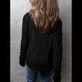 thumbnail image 4 of Camisetas Henley de Larga con Cuello en V para Mujer, Túnicas de Punto Informales, Conjuntos de Otoño con Abertura para el Pulgar. Negro XXL, 4 of 6