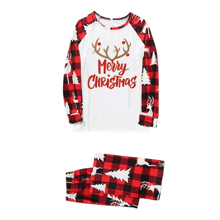 

JDEFEG Christmas Story Pajamas for Family Women Mom Family Christmas Pajamas Cute Christmas Letter Print Pajamas Plaid Holiday Pajamas Set Parent Child Pajamas Christmas Family Set Plaid Red L