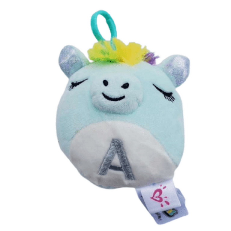 Justice unicorn top initial pillow