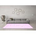 thumbnail image 3 of Ahgly Company Indoor Square Solid Pink Modern Area Rugs, 5' Square, 3 of 4