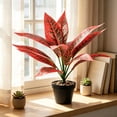 thumbnail image 6 of Artificial Potted Plants Fake Greenery for Indoor Home Decor - Faux Tree for Living Room Office Bedroom Shelf Tabletop Decoration - No Maintenance Artificial Plants with Sturdy PVC Leaves, 6 of 6