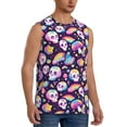 thumbnail image 2 of Pofeuu Skull colorful mushroom rainbow Print Men's Muscle T-Shirt, Sleeveless, Muscle Tank, Classic Muscle Tee Top For Men Casual Sleeveless Muscle T-Shirt Trendy Clothes-X-Large, 2 of 7