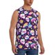 thumbnail image 2 of Balery Skull colorful mushroom rainbow Camisetas sin mangas para hombre, absorbe la humedad y protege contra el mal olor.-Medium, 2 of 7