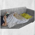 thumbnail image 6 of Cartoon Soft Flannel Fleece Throw Blanket, Baby Shower Inspired with Mother Baby Love Children, Cozy Plush for Indoor and Outdoor Use, 70" x 90", Green Baby Blue, by Ambesonne, 6 of 6