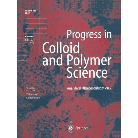 Progress in Colloid and Polymer Science Analytical Ultracentrifugation VI, Book 119, (Paperback)