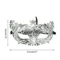 thumbnail image 2 of Unique Bargains 1 Pc Foxes Party Mask Silver Tone Plastic, 2 of 5