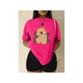 thumbnail image 1 of Playera Blusa De Capybara Con Paliacate Diseño Divertido Ropa Para Mujer Capibara Color Fucsia Talla Mediana Marca Emil SaEs, 1 of 4