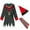 Black, variant on Elainilye Fashion Toddler Baby Girl Clothes Christmas Long Sleeve Sequins Stripe Pantyhose Suit Suitable For 2-9 Years Old,Red