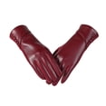 thumbnail image 2 of Daznico Womens Triple Button Leather Touchscreen Gloves Lined Windproof Thermal Dress Hand Warmers for Driving Daily Outdoor Activities in Cold Weather, 2 of 9