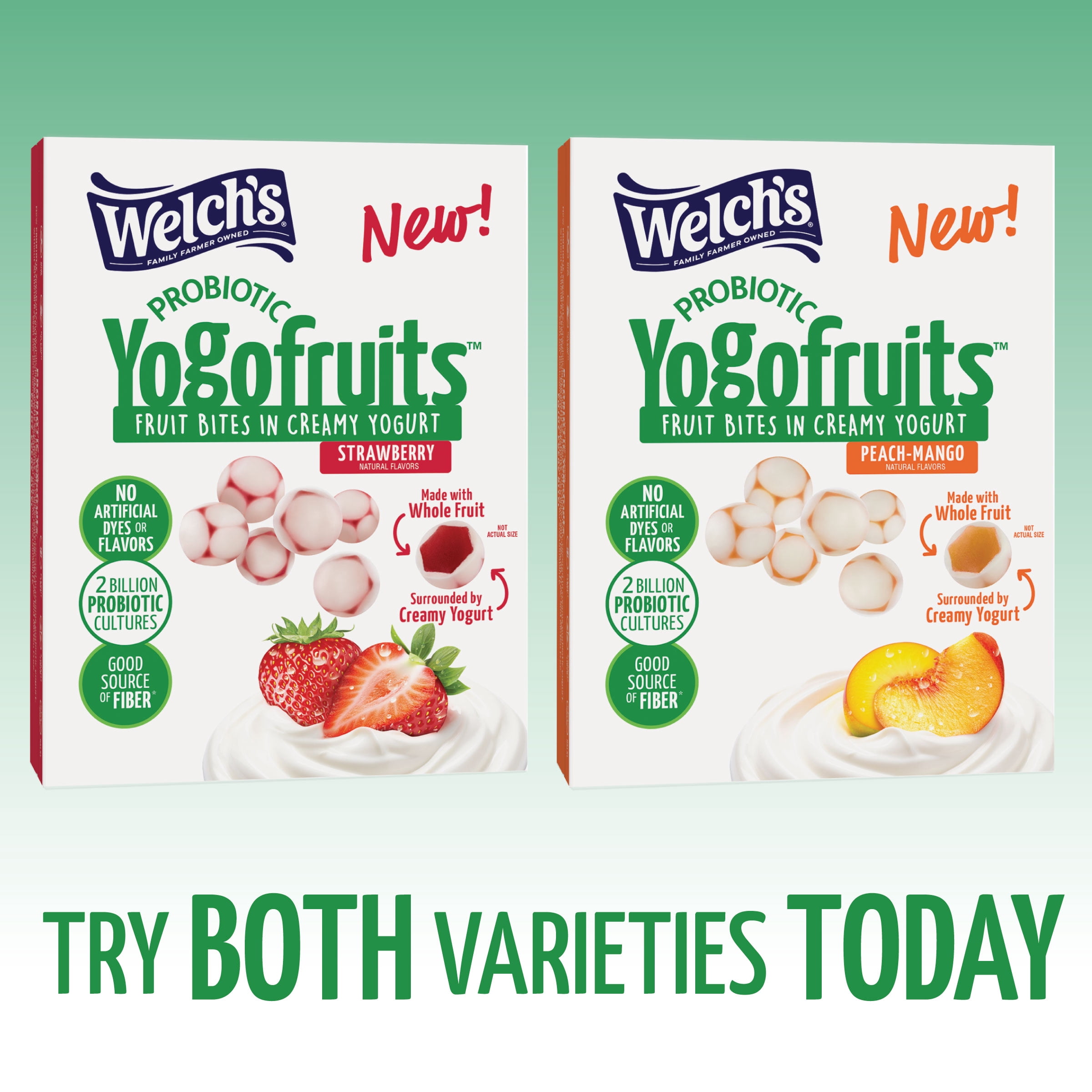 Welch's Probiotic Yogofruits, Strawberry, Soft Kids Snacks, 0.7 oz, 10 Count