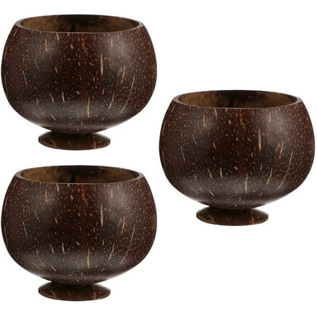 

3 PCS Coconut Salad Bowl Bowls Decorative Serving Lid Coffee