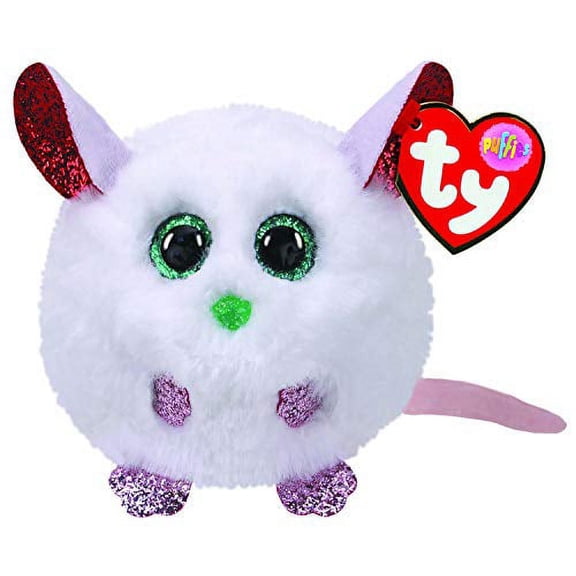 Puffies- Brie the Christmas Mouse – Glitter Eyes - Stuffed Animal