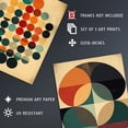 thumbnail image 4 of Set of 3 Bauhaus Mid Century Modern Abstract Geometric Concentric Circles Aesthetic Unframed Wall Art Living Room Poster Prints Pack, 4 of 5