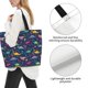 thumbnail image 3 of Disketp Dinosaur Flowers Bolsa Tote Estampada para Mujer, Bolso de Hombro y de Mano para Compras y Viajes, 3 of 8
