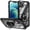Black, variant on Cover for iPhone XS/X, Slim Lightweight Metal Ring Holder Stand,Shockproof with 360°Ring Holder Kickstand Soft TPU Bumper Plating Button Hard PC Case Cover, purple