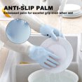 thumbnail image 4 of Paquete de 3 guantes de limpieza reutilizables - Guantes para lavar platos con palmas en relieve - Guantes domésticos impermeables para lavandería, 4 of 5