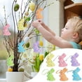 thumbnail image 4 of FEOLGEHLY Easter Decorations, 6-Piece Easter Color-Foam Rabbits Hanging Ornaments Bright Spring Decoration For Trees Windows And Party Backdrops for Easter Gifts, 4 of 6