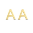 thumbnail image 2 of Karat Rush 14KT Yellow Gold Block Initial Studs "A" with Post-With-Friction-Back, 2 of 4