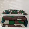 thumbnail image 5 of Manfei Farmhouse Camouflage Twin Comforter Sets, Contemporary Art Camo Bedding Set, Forest Green, Gray Reversible, 2-Piece, 1 Comforter and 1 Pillowcase, 5 of 7