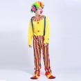 thumbnail image 5 of HXWCHs Circus Clown Outfit for Festival Performances and Events with Classic Suspenders Design One Size Yellow, 5 of 5
