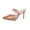 Khaki, variant on hoksml Pointed Toe Mule Heels for Women, Double Strap Rhinestone Stiletto Slip On High Heel Dress Sandals