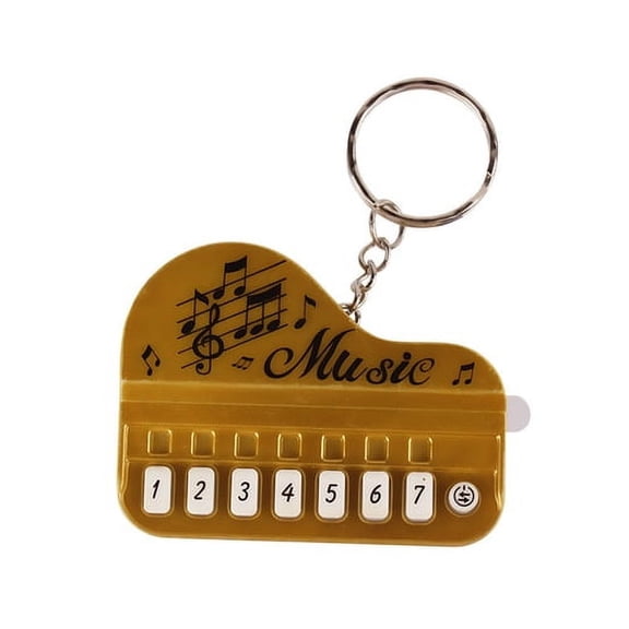 Skymirror Keychain Pendant Mini Electronic Piano Shape 8 Keys Light Music Cartoon Couple Pendant Exquisite Key Ring Funny Birthday Gift