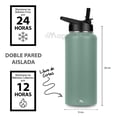 thumbnail image 3 of Termo para Café y Agua Magma Life Verde Olivo Acero Inoxidable 32 Oz 950 ml 3 Tapas, 3 of 6