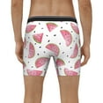 thumbnail image 4 of Picia Watermelon Pattern Men's Athletic Long Leg Briefs , Performance Stretch Underwear，Moisture-Wicking, 4 of 7