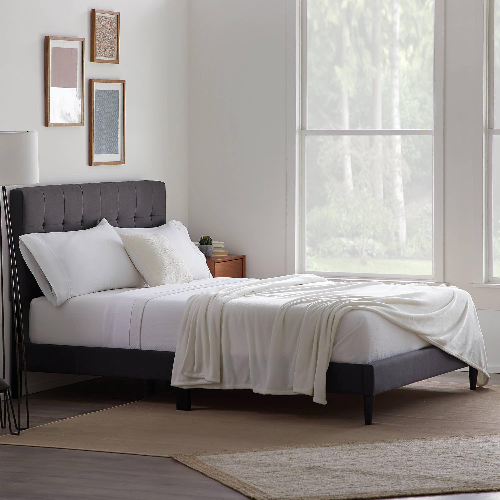 Rest Haven Fleece Bed Blanket, Twin, White