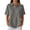 Dark Gray, variant on Polo Shirts for Women Short Sleeve Waffle Knit Polos Tshirts Collared 4-Button Tops Business Casual Loose Athletic Tunics Tees Brown L