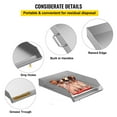 thumbnail image 4 of 18x16 Stainless Steel Griddle - Universal Flat Top BBQ Plate with Handles and Grease Groove for Camping and Parties, 4 of 10