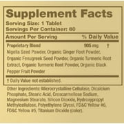 Herbal Joint Supplement - Natural Turmeric, Nigella Sativa, Fenugreek, Ginger, and More. Made in USA. 60 Vegetarian Tablets