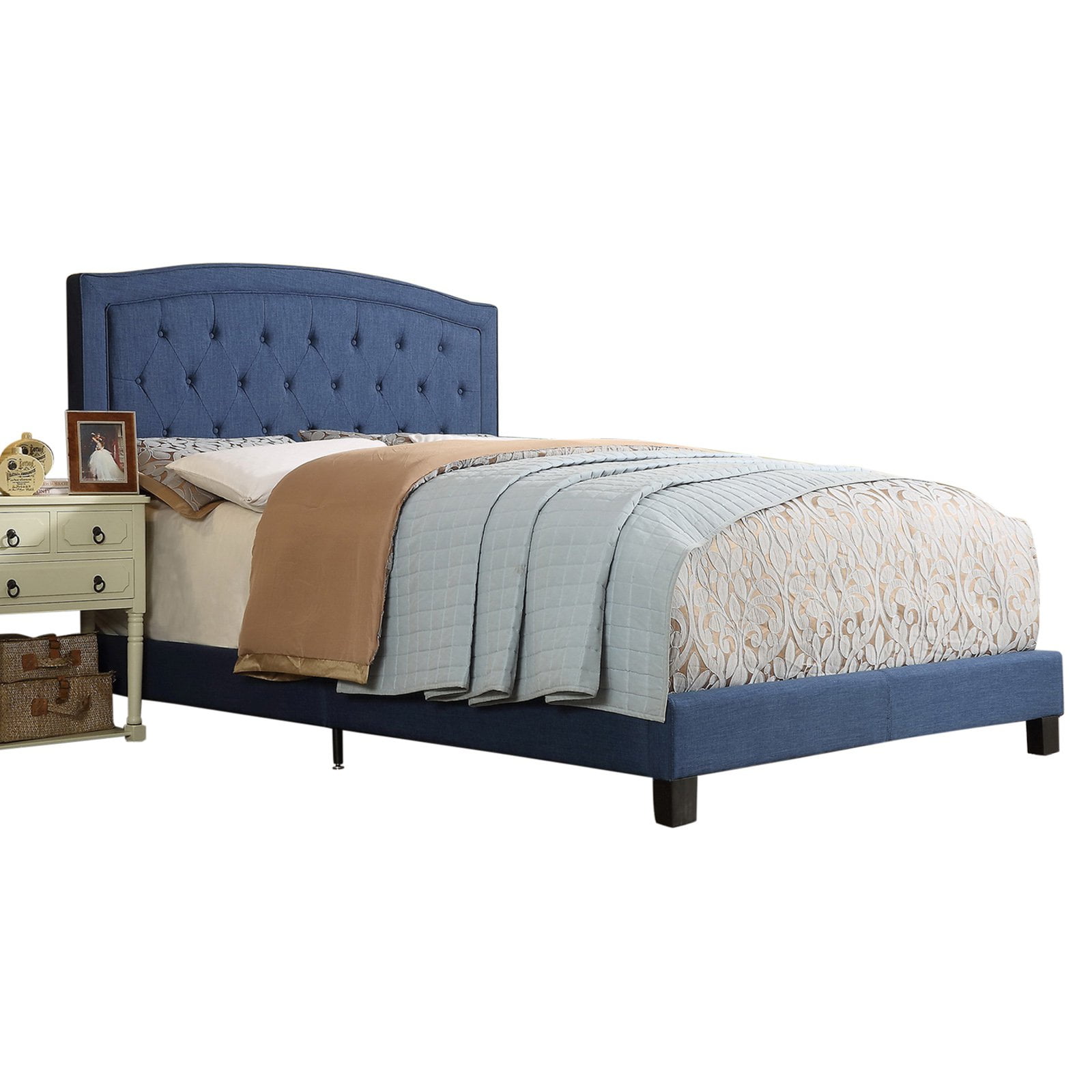 Rosevera Rockaway Upholstered Panel Bed Com